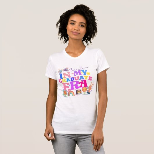 Fun Retro Groovy Abschluss Era Class 2025 T-Shirt (Vorne ganz)