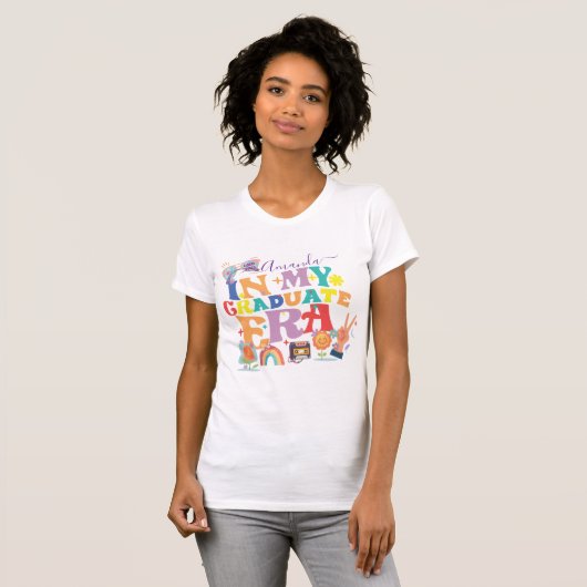 Fun Retro Groovy Abschluss Era Class 2025 T-Shirt (Vorne ganz)