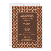 Fun Retro Groovy Brown and Orange Wedding der 1970