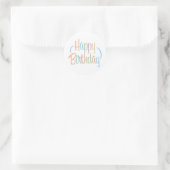 Fun Retro Happy Birthday Runder Aufkleber (Tasche)