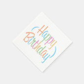 Fun Retro Happy Birthday Serviette (Ecke)