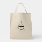 Fun Retro Kaffee Lover Pour Decision Monogramm Tragetasche (Rückseite)