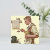 Fun Retro Kaffeezucht Einladungen (Stehend Vorderseite)