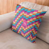 Fun Retro Karo | Stilvolles Monogramm