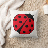 Fun Retro Ladybug minimalistisch moderne Grafik Kissen (Decke)