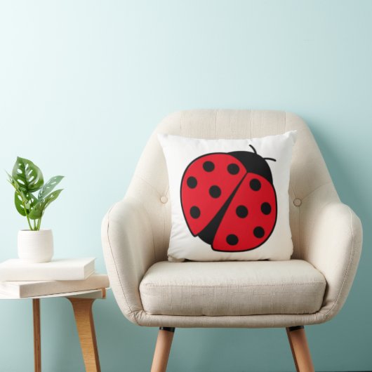 Fun Retro Ladybug minimalistisch moderne Grafik Kissen (Stuhl )