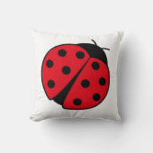 Fun Retro Ladybug minimalistisch moderne Grafik Kissen (Vorderseite)