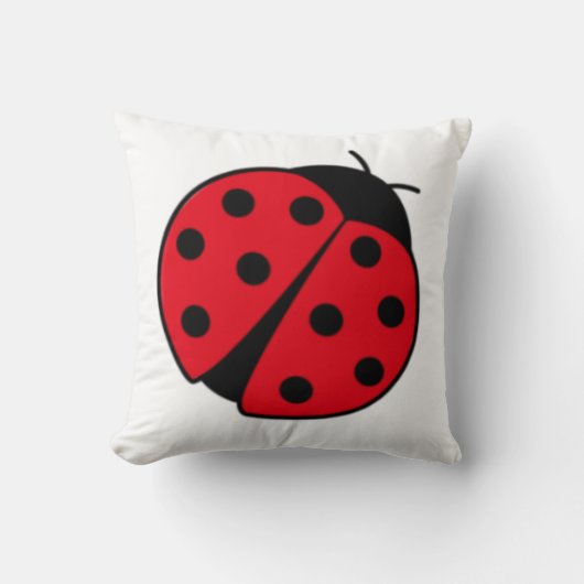 Fun Retro Ladybug minimalistisch moderne Grafik Kissen (Vorderseite)