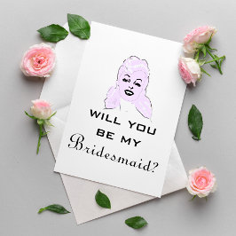 Fun Retro Minimalistisch wirst du meine Bridesmaid