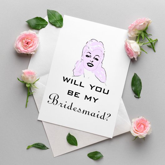 Fun Retro Minimalistisch wirst du meine Bridesmaid
