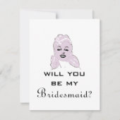 Fun Retro Minimalistisch wirst du meine Bridesmaid (Vorderseite)