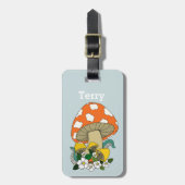 Fun Retro Mushroom Gepäckanhänger (Vorderseite vertikal)