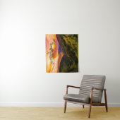 Fun Retro Mushrooms Family Wiedersehen Foto Hinter Wandteppich (Beispiel)