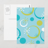 Fun Retro Muster Postkarte (Vorne/Hinten)