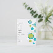 Fun Retro Muster Visitenkarte (Stehend Vorderseite)