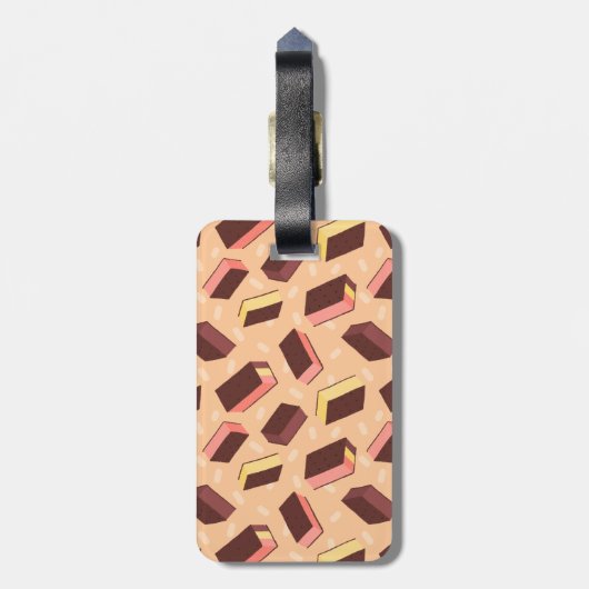 Fun Retro Neapolitan Ice Cream Sandwich Gepäckanhänger (Rückseite vertikal)