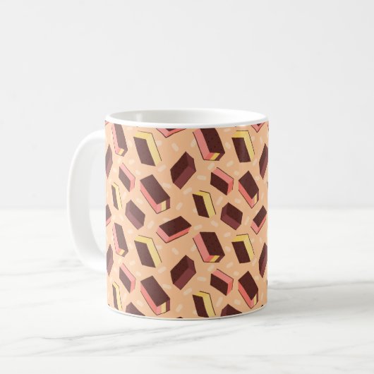 Fun Retro Neapolitan Ice Cream Sandwich Kaffeetasse (Vorderseite Links)