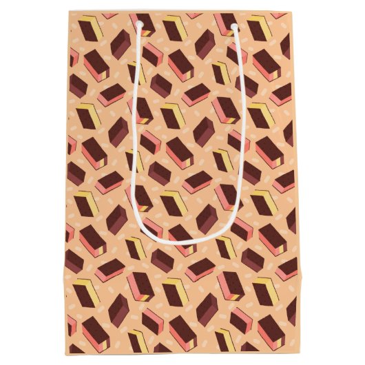 Fun Retro Neapolitan Ice Cream Sandwich Mittlere Geschenktüte (Rückseite)