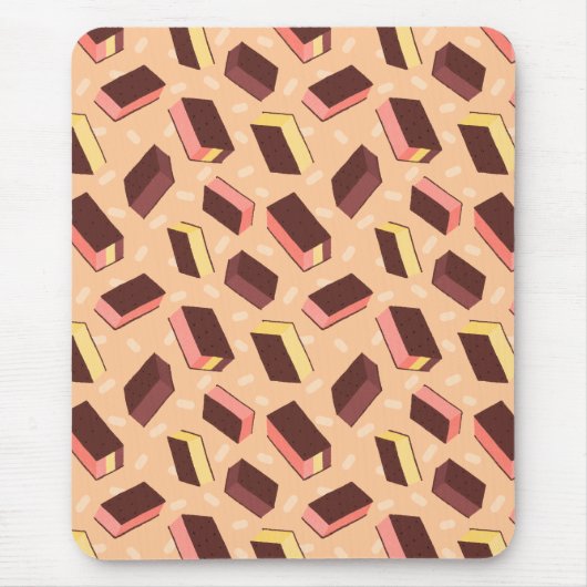Fun Retro Neapolitan Ice Cream Sandwich Mousepad (Vorne)