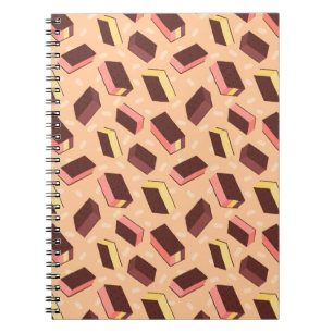 Fun Retro Neapolitan Ice Cream Sandwich Muster Notizblock
