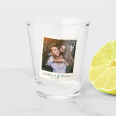 Fun Retro Photo Frame Wedding Engagement Party Schnapsglas (Vorderseite)