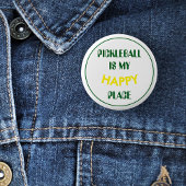 Fun Retro Pickleball ist mein glücklicher Ort Button