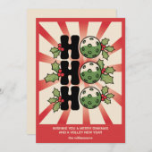 Fun Retro Pickleball Weihnachten Ihr eigener Text (Vorne/Hinten)