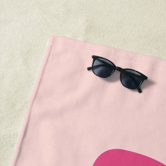 Fun Retro Pink Mrs. Newlywed Bride Strandtuch (Beispiel)