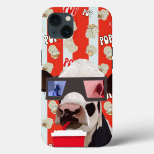 Fun Retro Popcorn Whimsical Kuh - Rote Streifen Case-Mate iPhone Hülle
