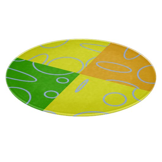 Fun Retro Quad Circles Loops Cutting Board Schneidebrett (Ecke)