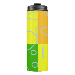 Fun Retro Quad Circles Schleifen Thermaltumbler Thermosbecher