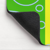 Fun Retro Quad Gelb Grün Orange Geometrisch Mousepad (Ecke)