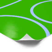 Fun Retro Quad Gelb Grün Orange Geometrisch Poster (Ecke)