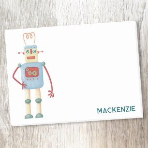 Fun Retro Robot Personalisiert Post-it Klebezettel