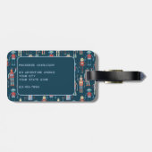 Fun Retro Robot Stil der 50er Jahre Gepäckanhänger (Rückseite horizontal)