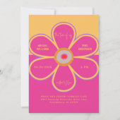 Fun Retro Rosa und Gelb Die beiden von uns Hochzei Einladung (Vorderseite)