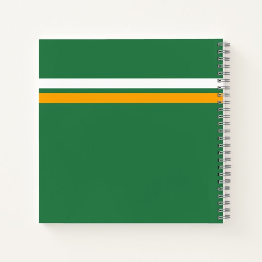 Fun Retro Rot Gelb Streifen Kante Notizblock (Rückseite)