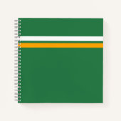 Fun Retro Rot Gelb Streifen Kante Notizblock (Vorderseite)