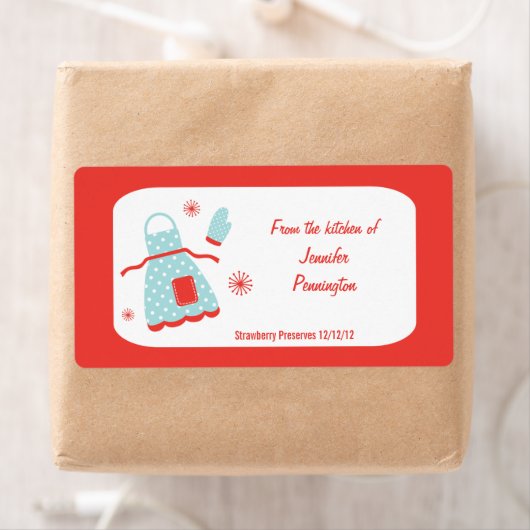 Fun Retro-Schürze aus der Küche der Lebensmittelet (Insitu)