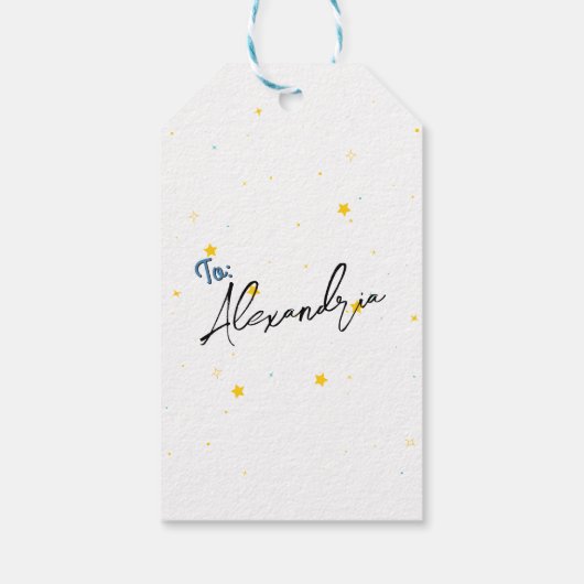 Fun Retro Secret Santa Peppermint Candy Swirl Geschenkanhänger (Rückseite)