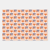 Fun Retro Swimsuit Fox Tier Geschenkpapier Set (Vorderseite 2)