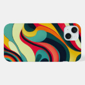 Fun Retro Swirl iPhone 15 Plus Fall. Hülle (Rückseite (Horizontal))