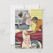 Fun Retro Sys & Hers Coupels Einladungen (Vorderseite)