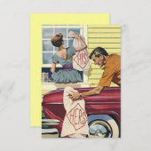 Fun Retro Sys & Hers Coupels Einladungen (Vorne/Hinten)