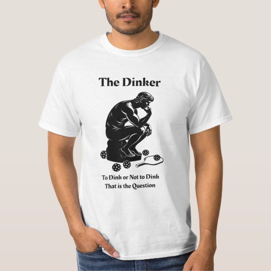 Fun Retro The Dinker Pickleball Paddle T - Shirt (Vorderseite)