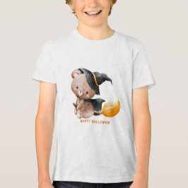 Fun Retro "Trick or Treat" Splash Halloween  Tri-Blend Shirt