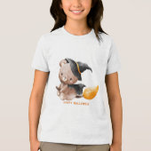 Fun Retro "Trick or Treat" Splash Halloween Tri-Blend Shirt (Vorderseite)