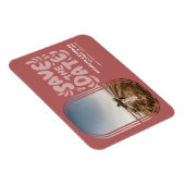 Fun Retro Typografy Foto Hochzeit Speichern Sie da Magnet (Rechte Seite)