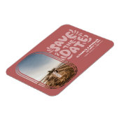 Fun Retro Typografy Foto Hochzeit Speichern Sie da Magnet (Linke Seite)