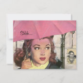 Fun Retro Überraschung Brautparty Party Einladunge Einladung (Vorderseite)